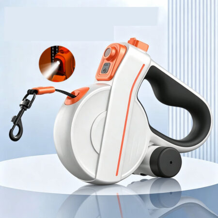 Retractable leash with LED light