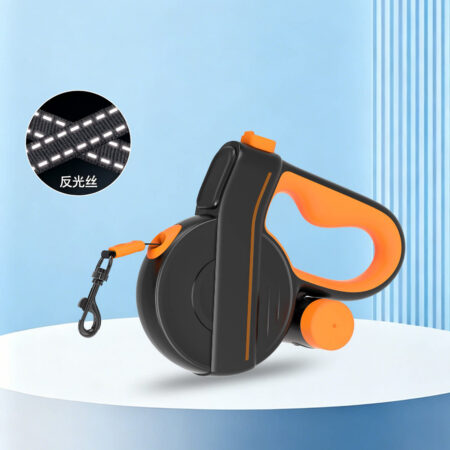 Retractable leash with LED light